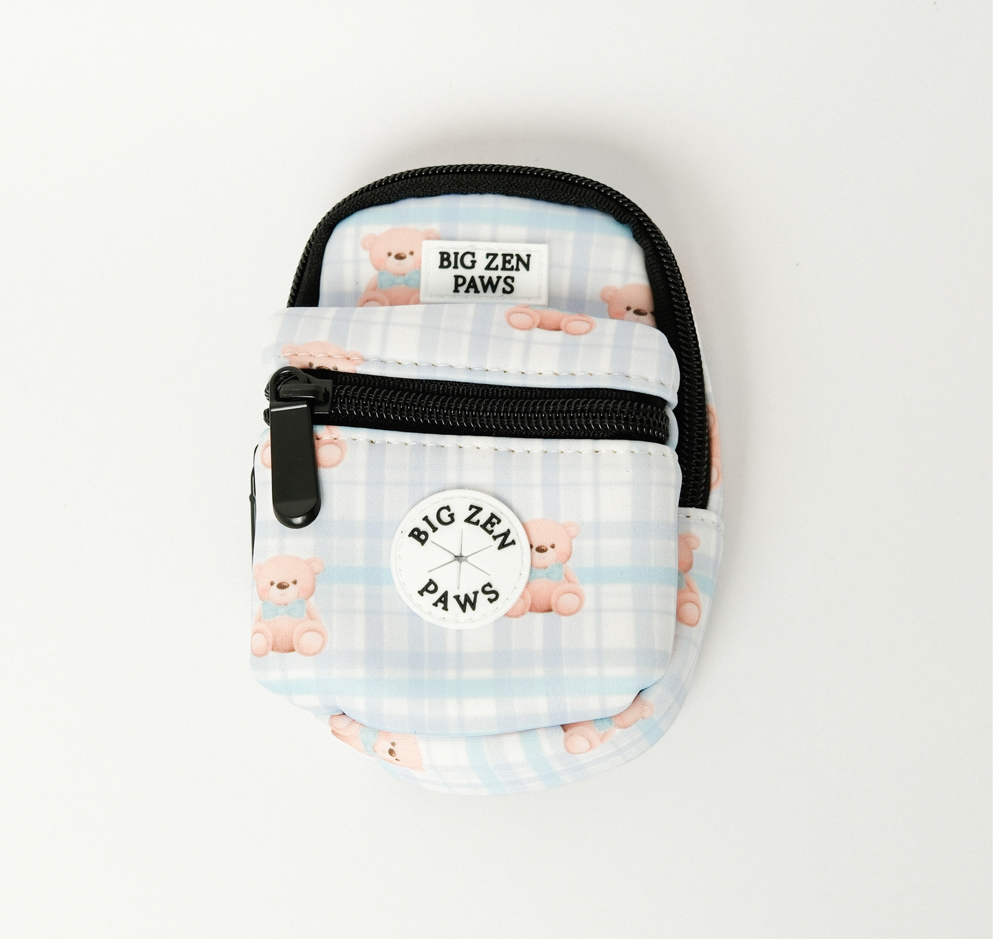 Beary blue poop and treat bag