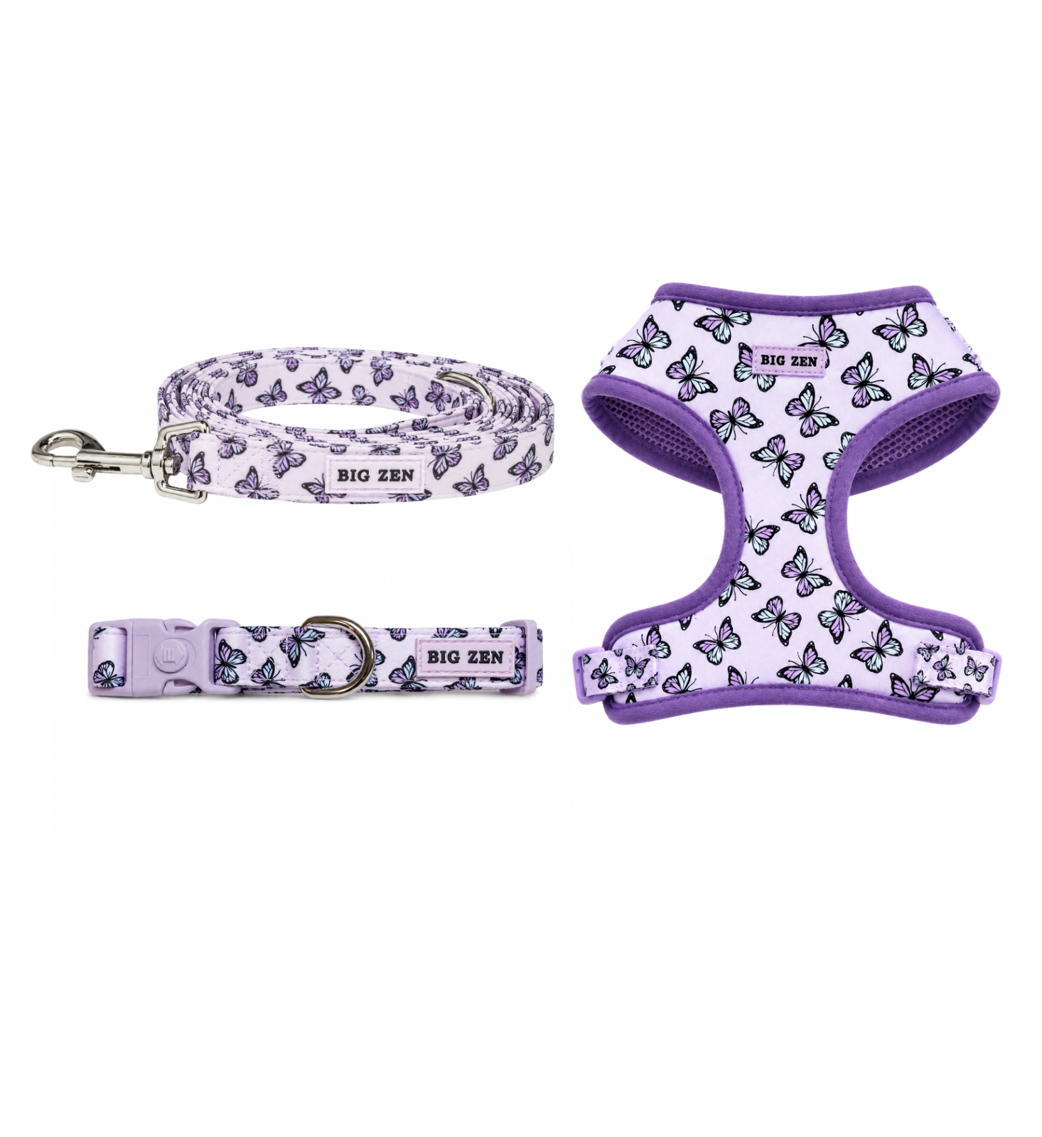 Velvet Wings Walk Bundle - Harness, Collar, & Leash