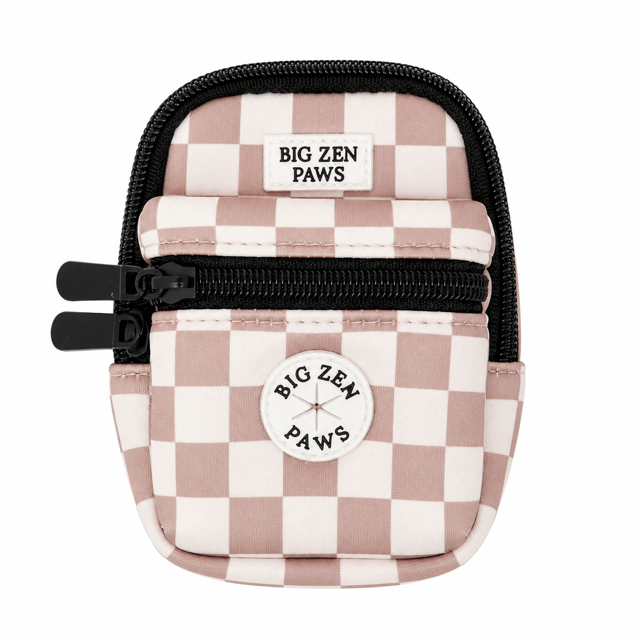 Checkerboard Charm Backpack Treat and Poop Bag Holder