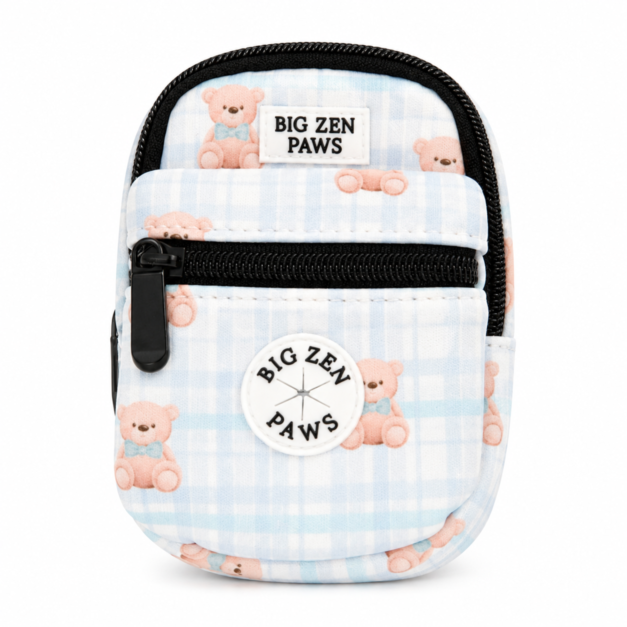 Beary Blue Backpack Treat and Poop Bag Holder
