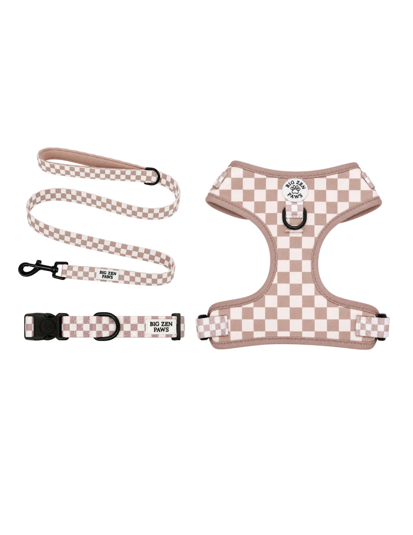Checkerboard Walk Bundle - Harness, Collar, & Leash