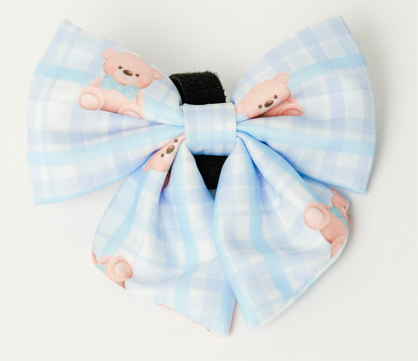 Beary Blue Sailor Bow