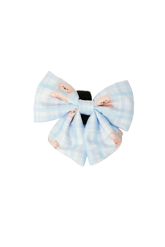 Beary Blue Sailor Bow