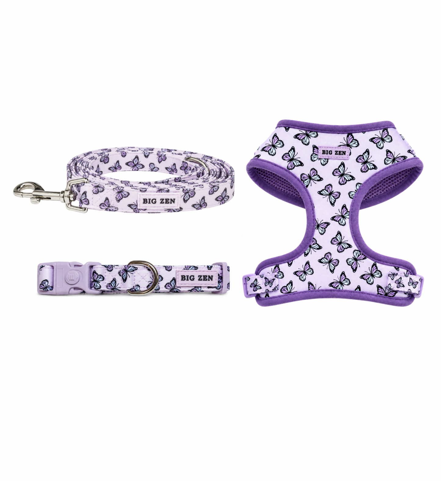 Velvet Wings Harness, Collar, & Leash bundle