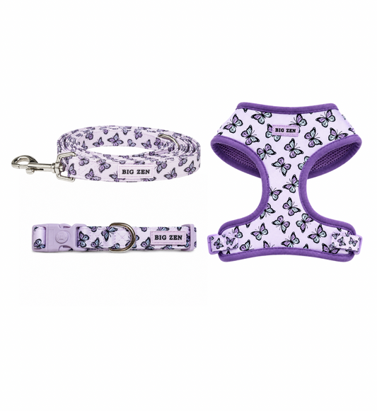 Velvet Wings Harness, Collar, & Leash bundle