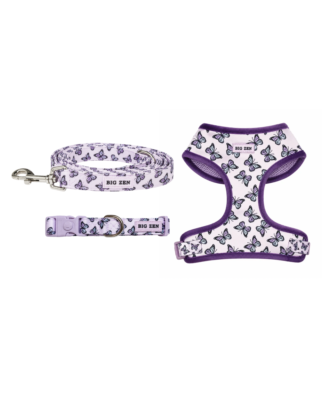 Velvet Wings Walk Bundle - Harness, Collar, & Leash