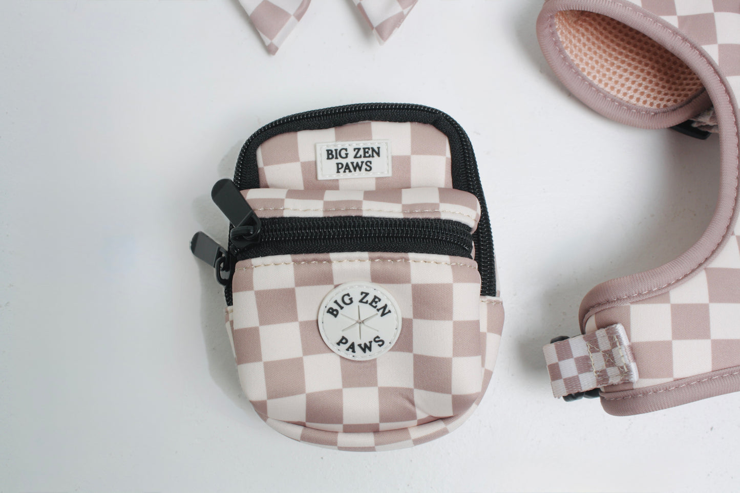 Checkerboard Charm Treat and Poop bag